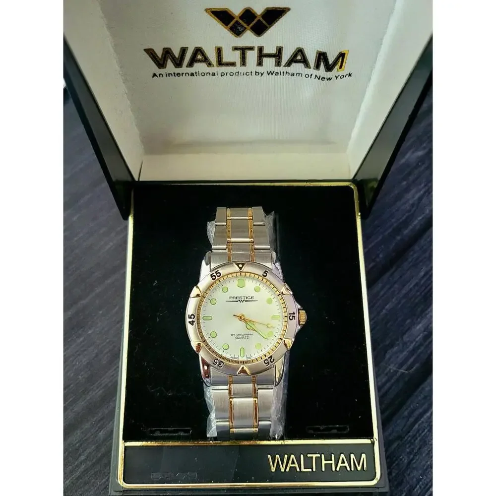 Vintage Rare Retro Men's Waltham Prestige Dive Watch In Box‎